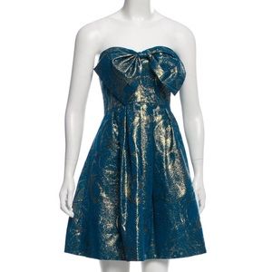 Rebecca Taylor strapless dress with bow detail